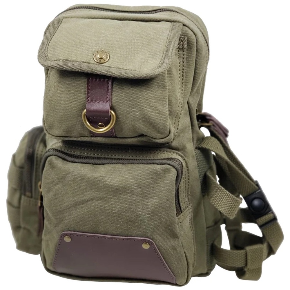 Omaya Olive Green Canvas Backpack